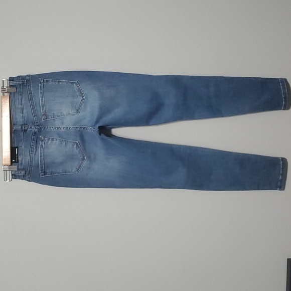 Fashion Nova jeans womens size 7 juniors stay in line mid rise Two-tone Artsy - Picture 13 of 13